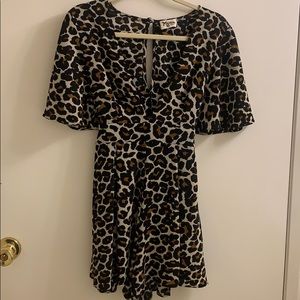 Cheetah print romper